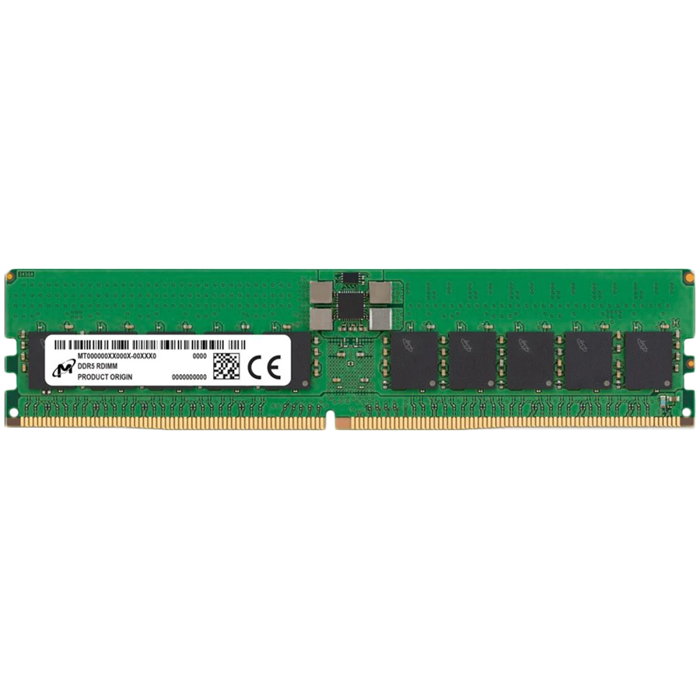 MICRON 64GB DDR5-6400 RDIMM 2Rx4 PC5-51200 CL52 1.1V/(12V ext.) ECC (Single)