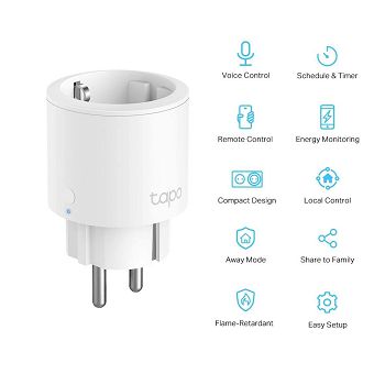 Mini Smart Wi-Fi Socket, Energy MonitoringSPEC: 100-240 V, Max Load 16 A, 50/60 Hz, 2.4 GHz Wi-Fi networkingFEATURE: Amazon Certified for Humans (FFS), Energy Monitoring, Voice Control (works with Ama