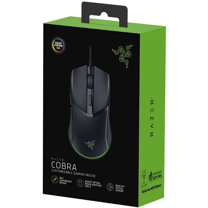 Miš Razer Cobra, 8500DPI, RGB, crni, RZ01-04650100-R3M1