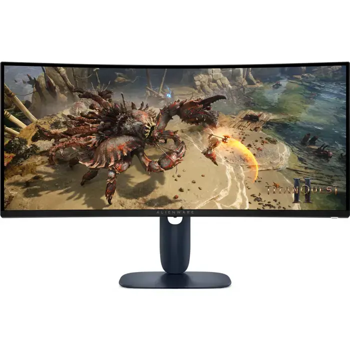 Monitor Alienware 34 Gaming AW3425DWM Curved, 3440x1440, WQHD, 180Hz, VA Antiglare, 21:9, 3000:1, 400 cd/m2, AMD FreeSync+ VESA, 4ms/2ms/1ms, 178/178, DP, 2xHDMI, 2xUSB-A, USB-B, Tilt, Pivot, Height A