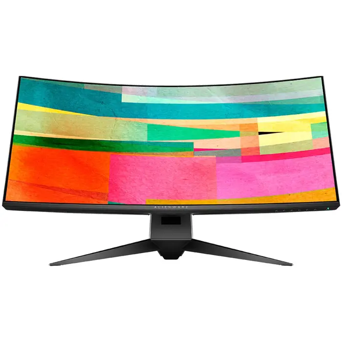 Monitor Alienware AW3423DWF 34" Curved, 3440x1440, WQHD, 165Hz, Anti-reflective, 21:9, 1000000:1, 1000 cd/m2, AMD FreeSync, 0.1ms, 178/178, 2xDP, HDMI, 5xUSB 3.2, Audio line-out, Tilt, Swivel, Height 