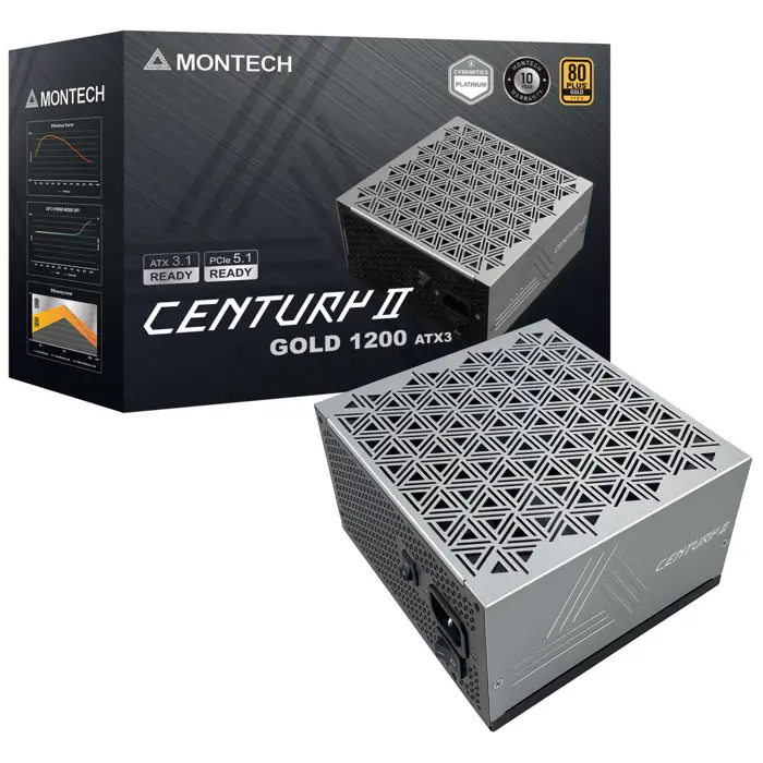 Montech Century II 80 PLUS Gold Netzteil, vollmodular, ATX 3.1, PCIe 5.1 - 1200 Watt-CENTURY II 1200W