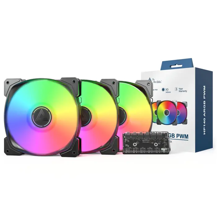 Montech HP140 PWM ARGB Lüfter - 140mm, schwarz-HP140 ARGB PWM (B)
