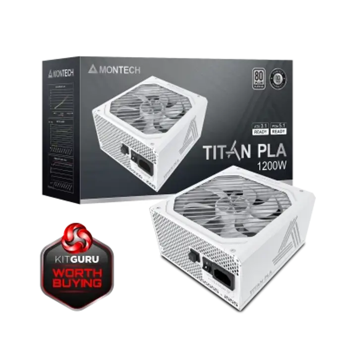 Montech Titan PLA 1200W - 80 PLUS & Cybenetics Platinum, modular, PCIe 5.1 - 1200 Watt-TITAN PLA 1200W