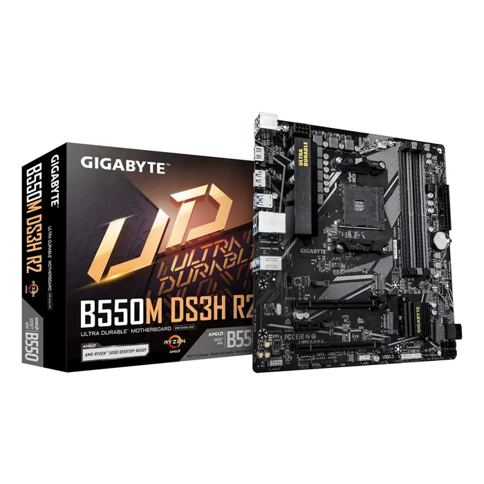 Motherboard Gigabyte B550M DS3H R2, AMD B550, AM4, 4xDDR4, mATX