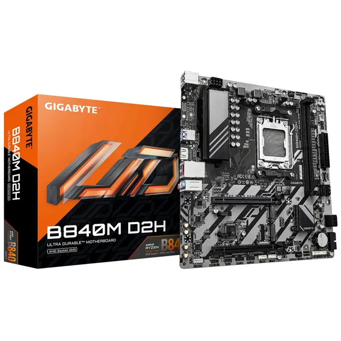 Motherboard Gigabyte B840M D2H (B840,AM5,mATX,DDR5)