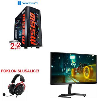 MSGW GAMER i281sg (Intel i5 11400F, 16GB DDR4, 500GB SSD, GTX 1650) Win11H + Philips 165Hz monitor