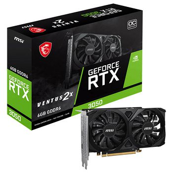 MSI GeForce RTX 3050 Ventus 2X 6G OC, 6144 MB GDDR6-V812-015R