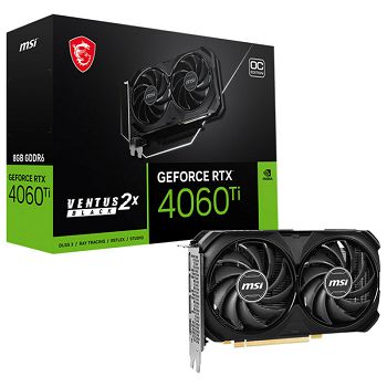 MSI GeForce RTX 4060 Ti Ventus 2X Black 8G OC, 8192 MB GDDR6 V515-017R