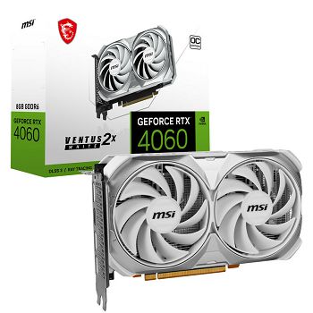 MSI GeForce RTX 4060 Ventus 2X White 8G OC, 8192 MB GDDR6-V516-030R