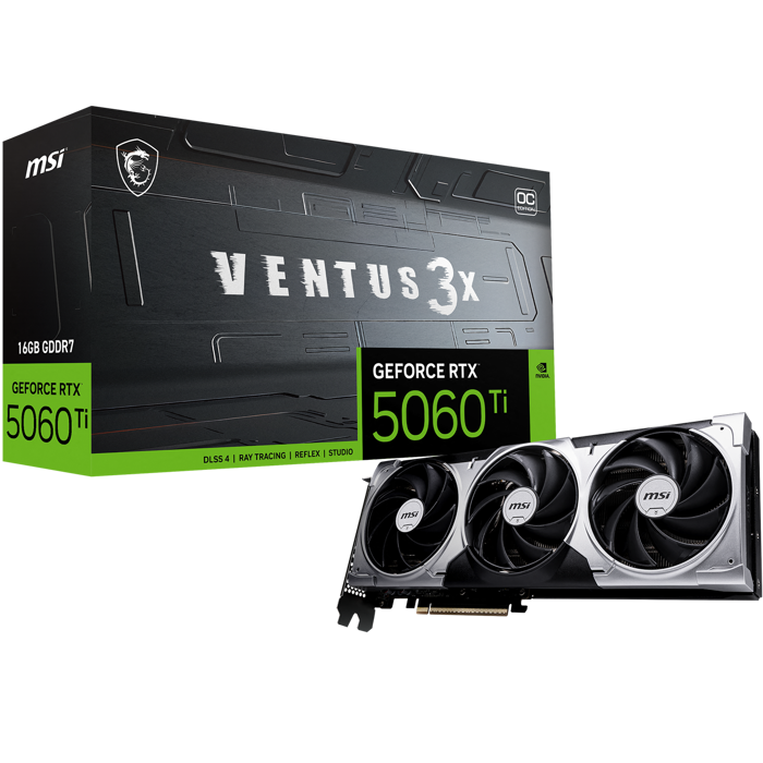 MSI GeForce RTX 5060 Ti Ventus 3X OC, 16384 MB GDDR7-V812-072R