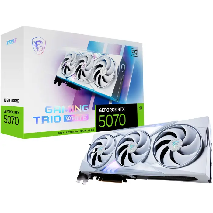 MSI GeForce RTX 5070 12G Gaming Trio OC White, 12288 MB GDDR7-V532-021R