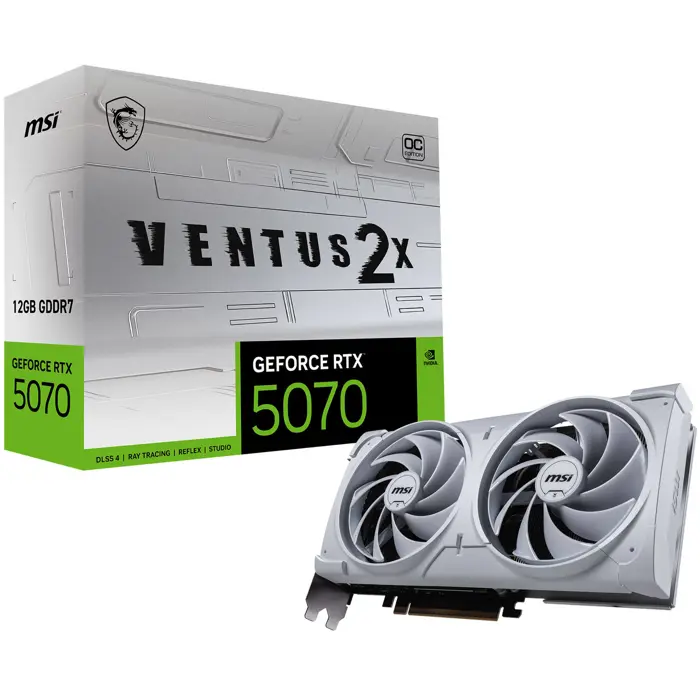 MSI GeForce RTX 5070 12G Ventus 2X OC White, 12288 MB GDDR7-V532-004R