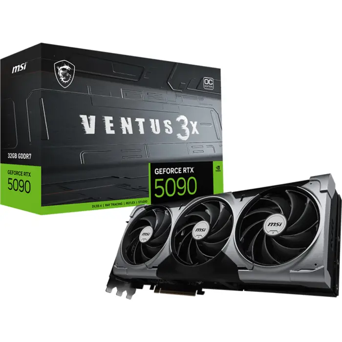 MSI GeForce RTX 5090 32G VENTUS 3X OC (DLSS 4, 3x DisplayPort, 1x HDMI 2.1)