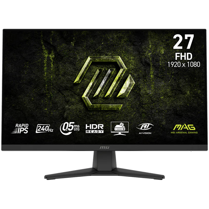 MSI MAG 272F X24, 27", FHD, Rapid IPS, 240Hz, AMD FreeSync Premium, HDR Ready, 2x HDMI 2.0, 1x DP 1.2a