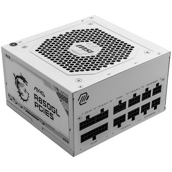 MSI MAG A850GL PCIe5 White power supply, 80 PLUS Gold, fully modular, ATX 3.0, PCIe 5.0 - 850 Watt-306-7ZP8A24-CE0