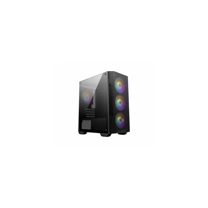MSI MAG FORGE M100A computer case Micro Tower Black, Transparent