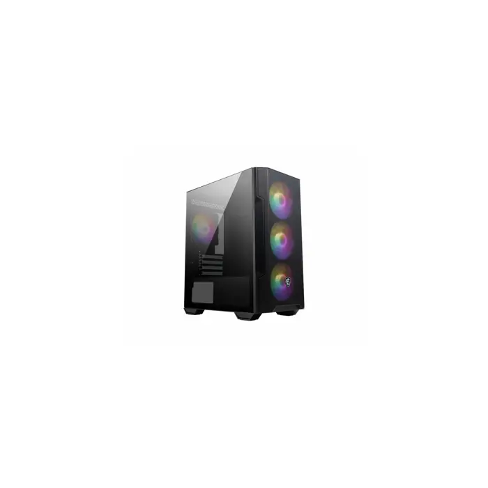 MSI MAG FORGE M100R computer case Midi Tower Black, Transparent