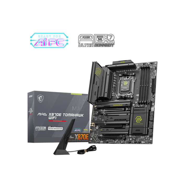 MSI MAG X870E Tomahawk WiFi Mainboard, Sockel AM5, AMD X870E, ATX, DDR5-7E59-004R