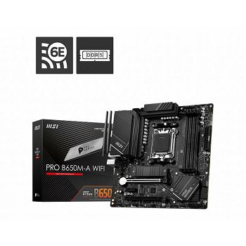 MSI Pro B650M-A WiFi, AMD B650 Mainboard - Socket AM5, DDR5 7D77-001R