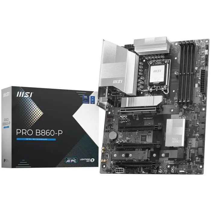 MSI PRO B860-P Mainboard, Sockel LGA 1851, Intel B860, ATX, DDR5-7E41-002R
