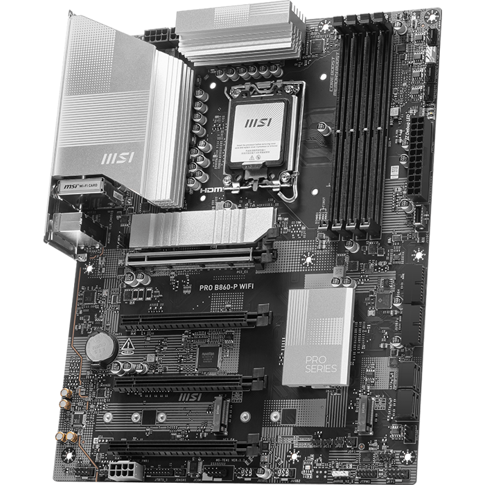 MSI PRO B860-P WiFi Mainboard, Sockel LGA 1851, Intel B860, ATX, DDR5-7E41-001R