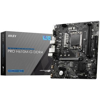 MSI PRO H610M-G DDR4, Intel H610 Mainboard - Socket 1700 7D46-009R