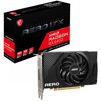 MSI Radeon RX 6400 Aero ITX 4G, 4096 MB GDDR6 V508-012R