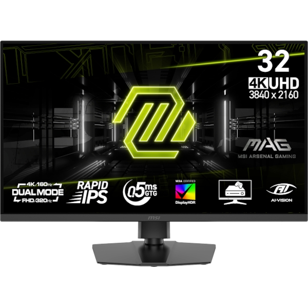Monitor MSI MAG 322URDF E16 / 31.5" / UHD / Rapid IPS / 160Hz / 0.5ms (GtG) / black - adjustable stand