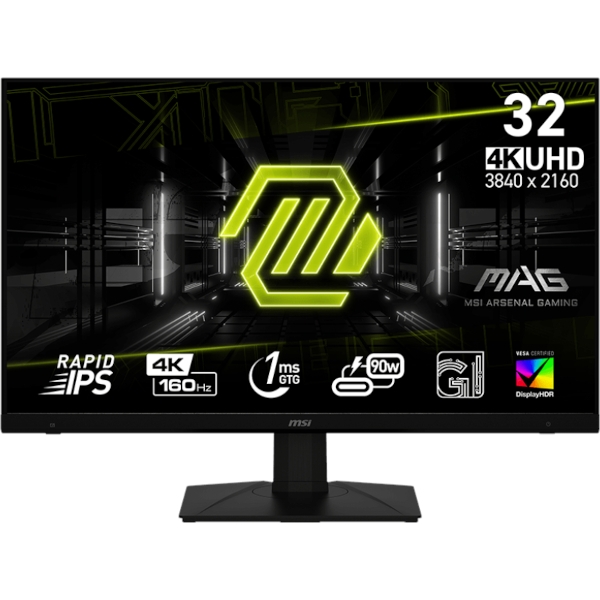 Monitor MSI MAG 322UPF / 32" / UHD / IPS / 160Hz / 1ms (GtG) / black - adjustable stand - PD 90W
