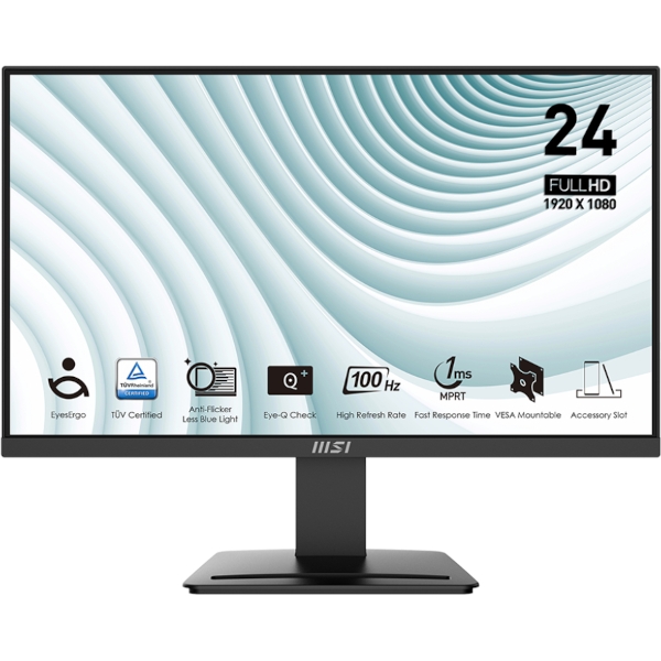 Monitor MSI PRO MP2412 / 23.8" / FHD / VA / 100Hz / 1ms (MPRT) / black