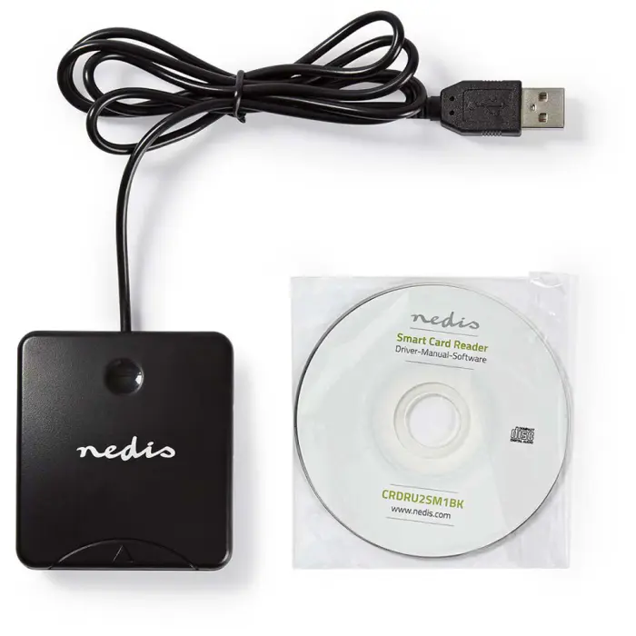 NEDIS USB čitač Smart kartica ID-1, USB2.0