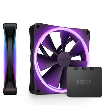 NZXT F140 RGB DUO, PWM, 140mm, pack of 2 - black RF-D14DF-B1