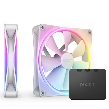 NZXT F140 RGB DUO, PWM, 140mm, pack of 2 - white RF-D14DF-W1