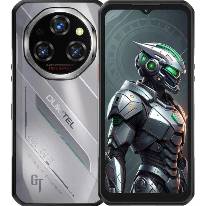 Oukitel WP62 6,58" Smartphone Dual SIM Android 15 5G USB Type-C 8 GB 256 GB 11000 mAh Silver