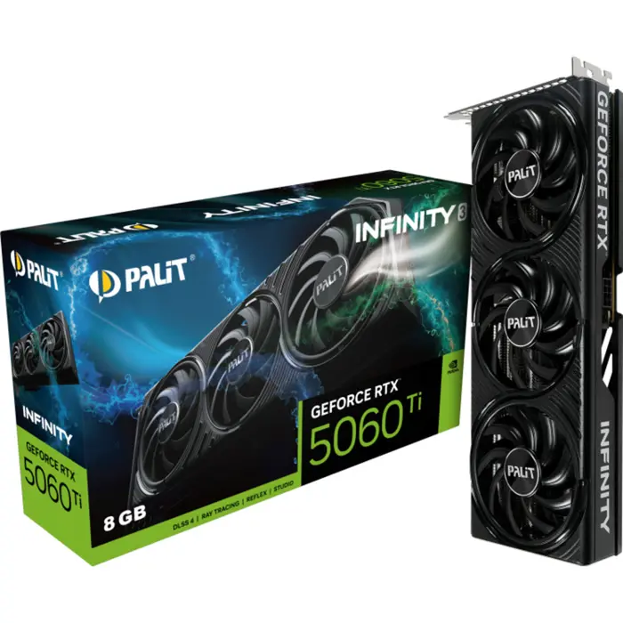 Palit GeForce RTX 5060 Ti Infinity 3 8GB, graphics card DLSS 4, 3x DisplayPort, 1x HDMI 2.1