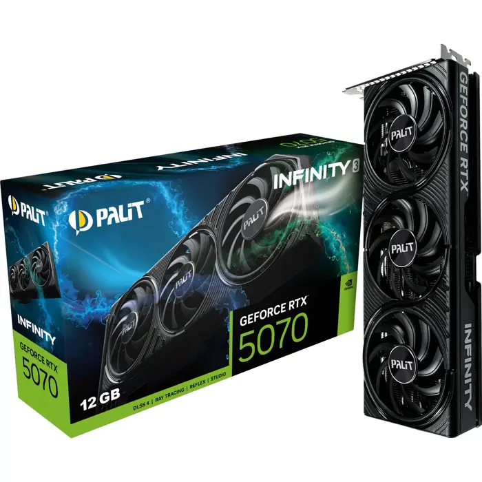 Palit GeForce RTX 5070 Infinity 3 (DLSS 4, 3x DisplayPort, 1x HDMI 2.1)