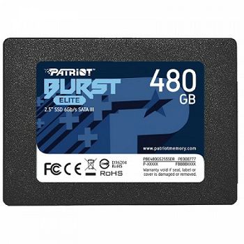 Patriot SSD Burst Elite R450/W320, 480GB, 7mm,2.5"