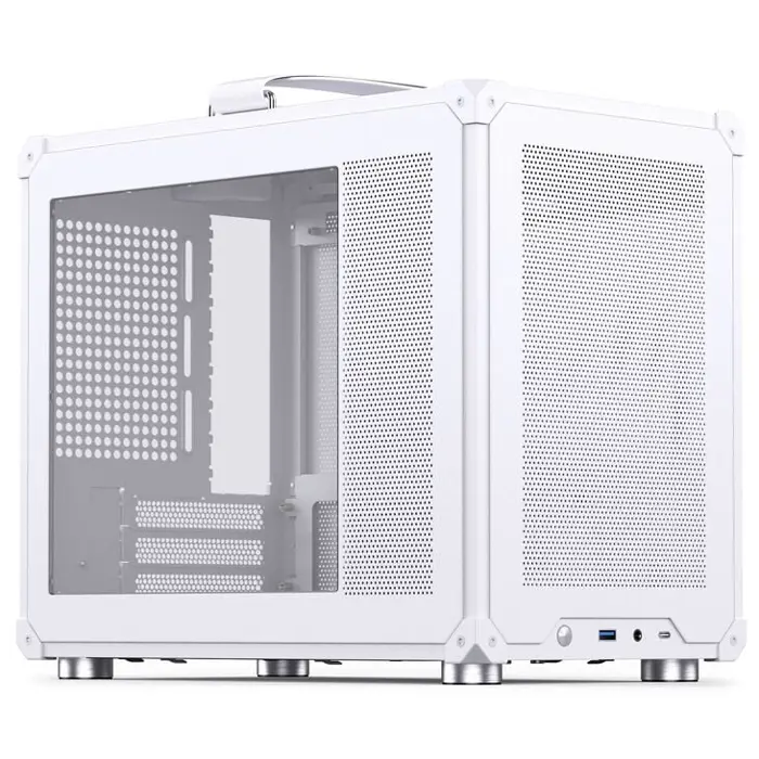 PC case Jonsbo C6 MAX, Mini, Micro-ATX, Tempered Glass - White