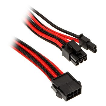PHANTEKS 6+2-Pin PCIe produžetak 50cm - sleeved crno/crveno PH-CB8V_BR