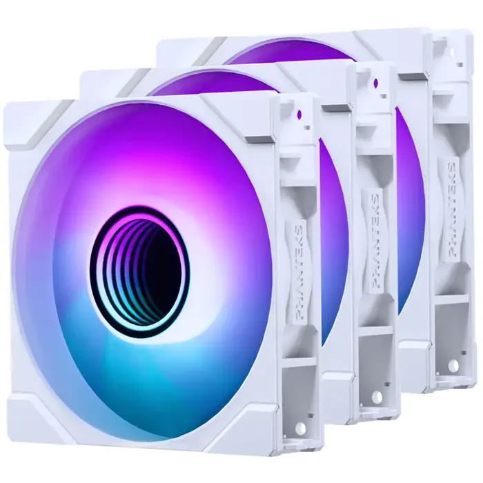 PHANTEKS M25 Gen2 PWM D-RGB Lüfter, 3er-Pack - 120mm, weiß-PH-F120M25_G2_DWT01_3P