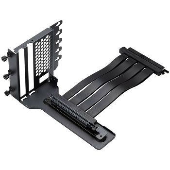 PHANTEKS Vertical GPU Bracket II + PCI-E 4.0 x16 riser ribbon cable, 22 cm - black 