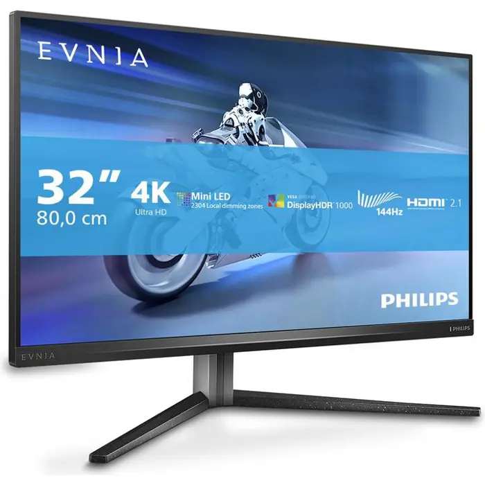 Philips 32" 32M2N6800M/00 4K UHD (3840x2160) IPS Mini LED 16:9, Pivot,1250 nits, 144 Hz, 1000:1, 1 ms, HDMIx2, DP, USB-Ax3, USB-B, HDR1000
