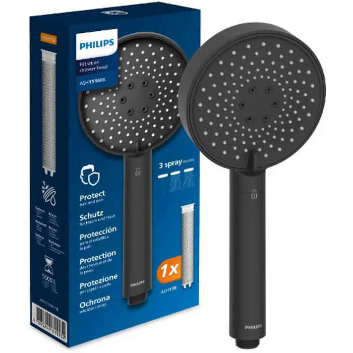 Philips tuš slušalica s filterom vode ASH1516 crna