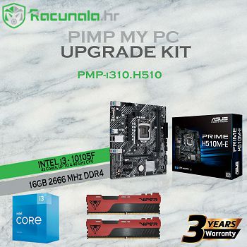 PimpMyPC Upgrade Kit i310.H510 (Intel i3 10105F, H510M, 16GB DDR4 2666MHz) 