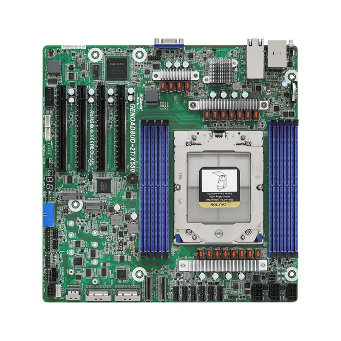 Matična ploča ASRock GENOAD8UD-2T/X550 1x SP5 AMD Epyc 9004 SoC (8xDIMM, SATA, 2xM.2, 2x10GbE, IPMI)