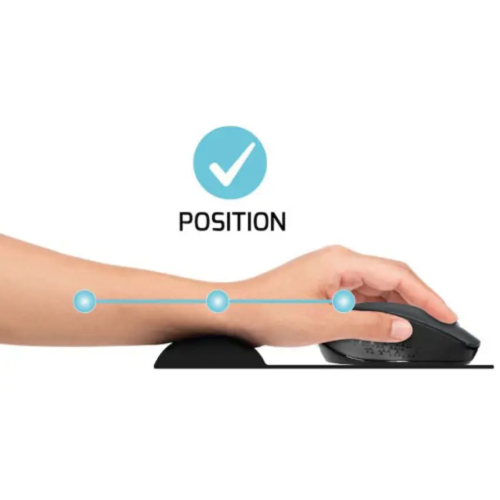 Port ergonomska podloga za miša, gel, crna