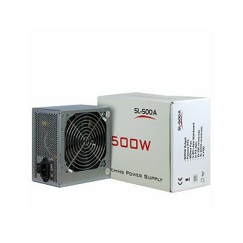 Power Supply INTER-TECH IT-SL500 AC 230V, 50/60Hz, DC 3.3/5/±12V, 500W, Retail, Passive PFC, 1x120, BLACK