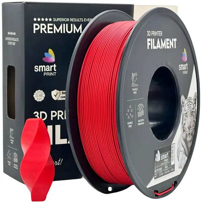 PREMIUM 3D FILAMENT PLA MATTE RED 1KG