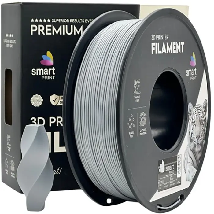 PREMIUM 3D FILAMENT PLA+ SILVER 1KG